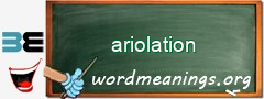 WordMeaning blackboard for ariolation